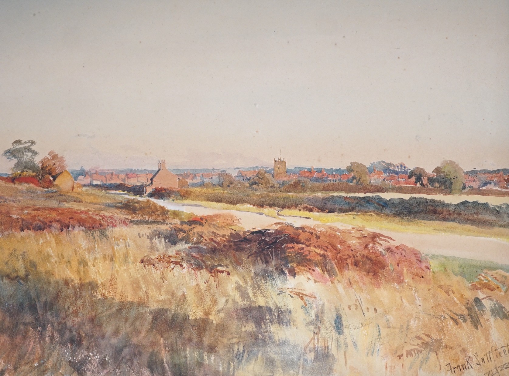 Frank Saltfleet (1859-1937), watercolour, Nottingham landscape, signed and dated '88, 29 x 39cm